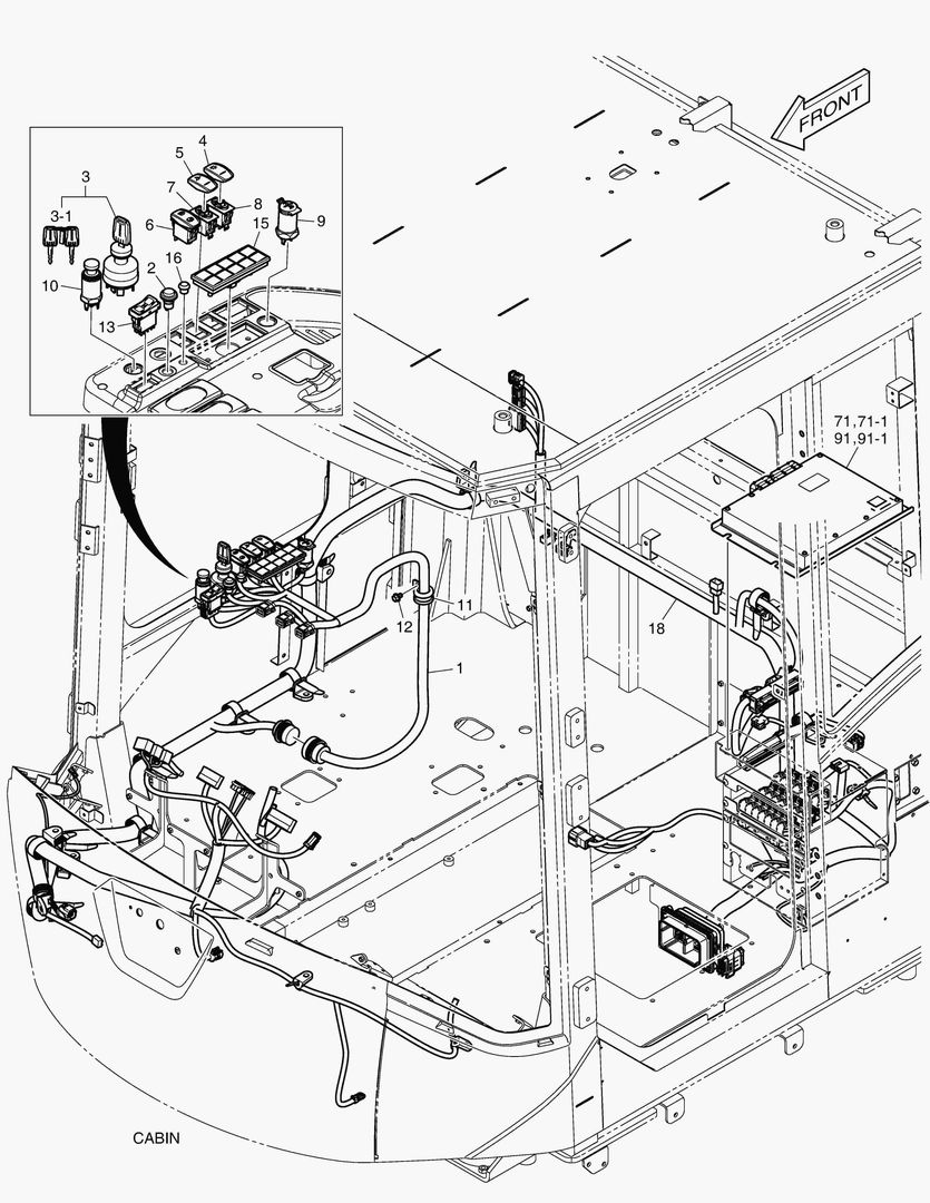 ЭЛЕКТРИЧЕСКИЕ ЗАПЧАСТИ - КАБИНА(ЭЛЕКТРИКА 2SP)