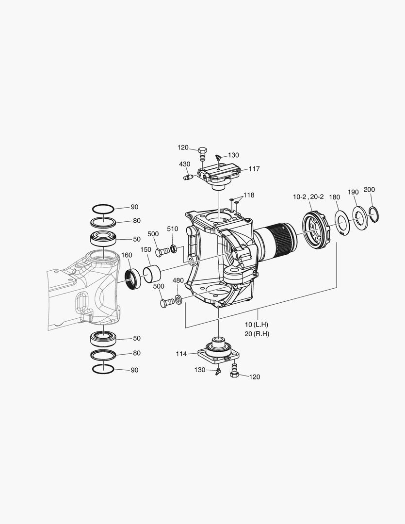Спецтехника 4551 JOINT HOUSING - FRONT AXLE [1158~] - главное фото