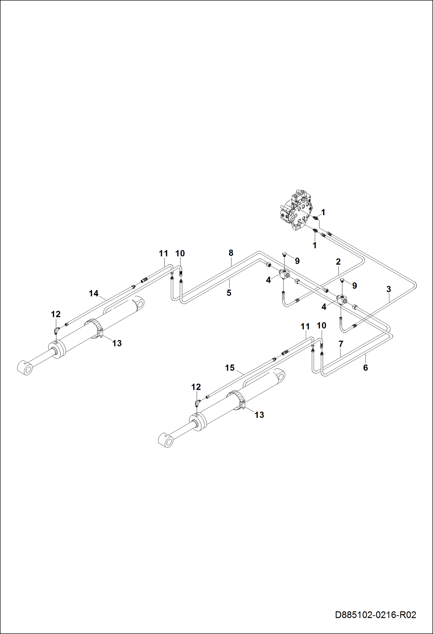 КОНТУР ГИДРОЦИЛИНДРОВ ПОДЪЕМА