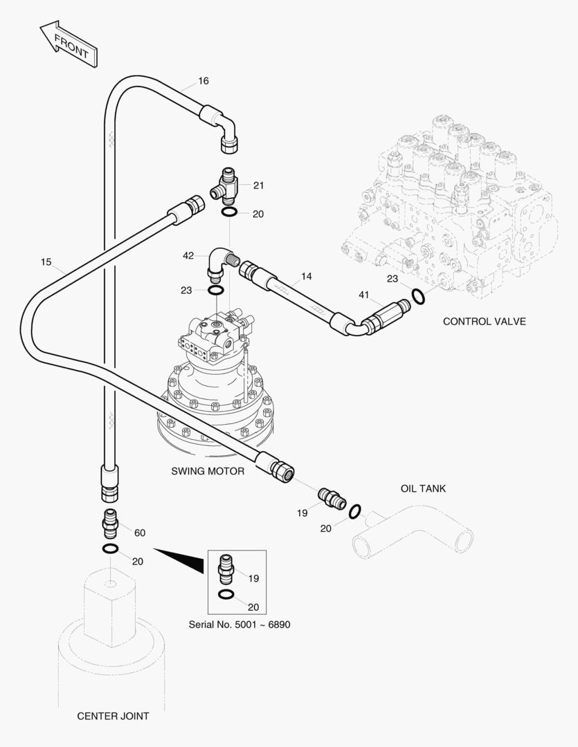 Спецтехника 1230 OIL COOLER PIPING(3)-DX28 [5001~] - главное фото