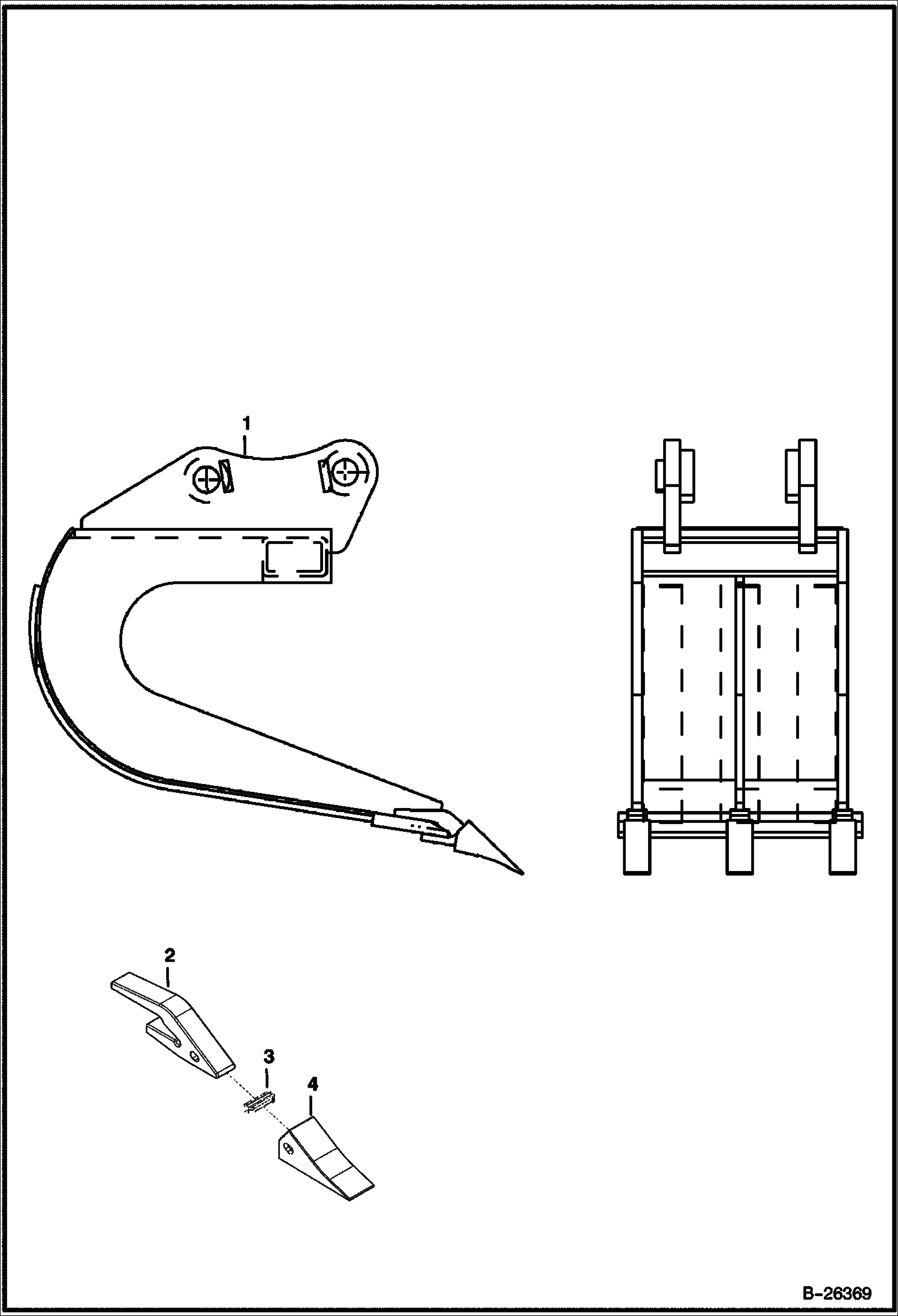 КОВШ (ДЕМОНТАЖ ТРОТУАРНОЙ ПЛИТКИ)(442) (WERK-BRAU)