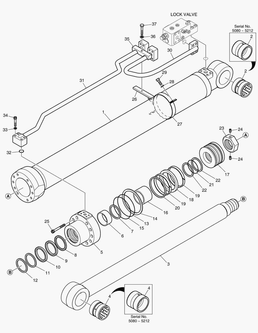 Спецтехника 4391 BOOM CYLINDER - R.H. (LOCK VALVE) [5080~] - главное фото