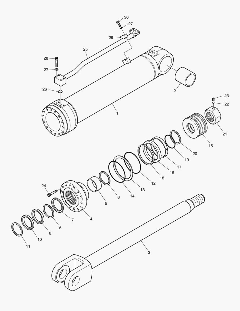 ГИДРОЦИЛИНДР ПОДЪЕМА-ЛЕВОСТОРОННИЙ