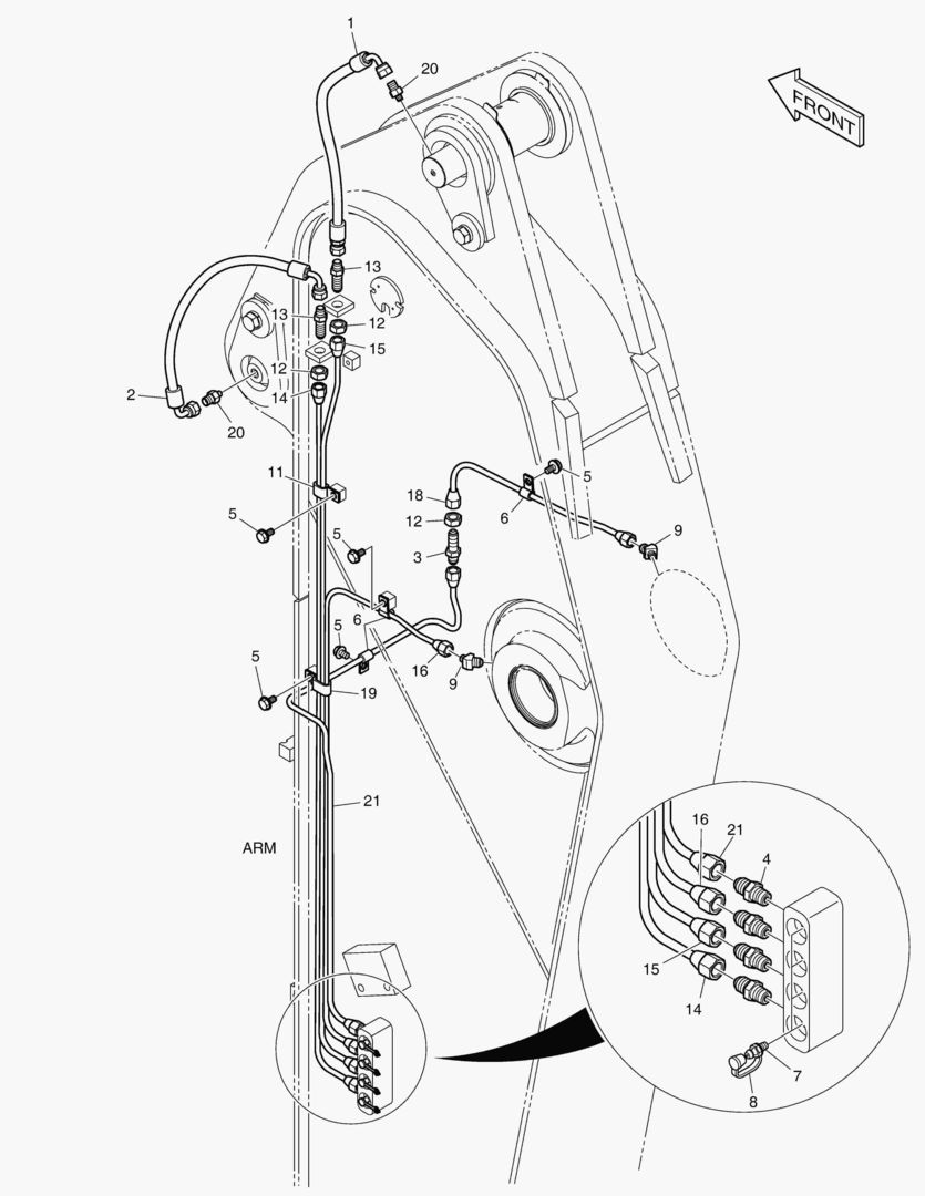 ТРУБОПРОВОД СМАЗОЧНОЙ СИСТЕМЫ - РУКОЯТЬ 2.4 м