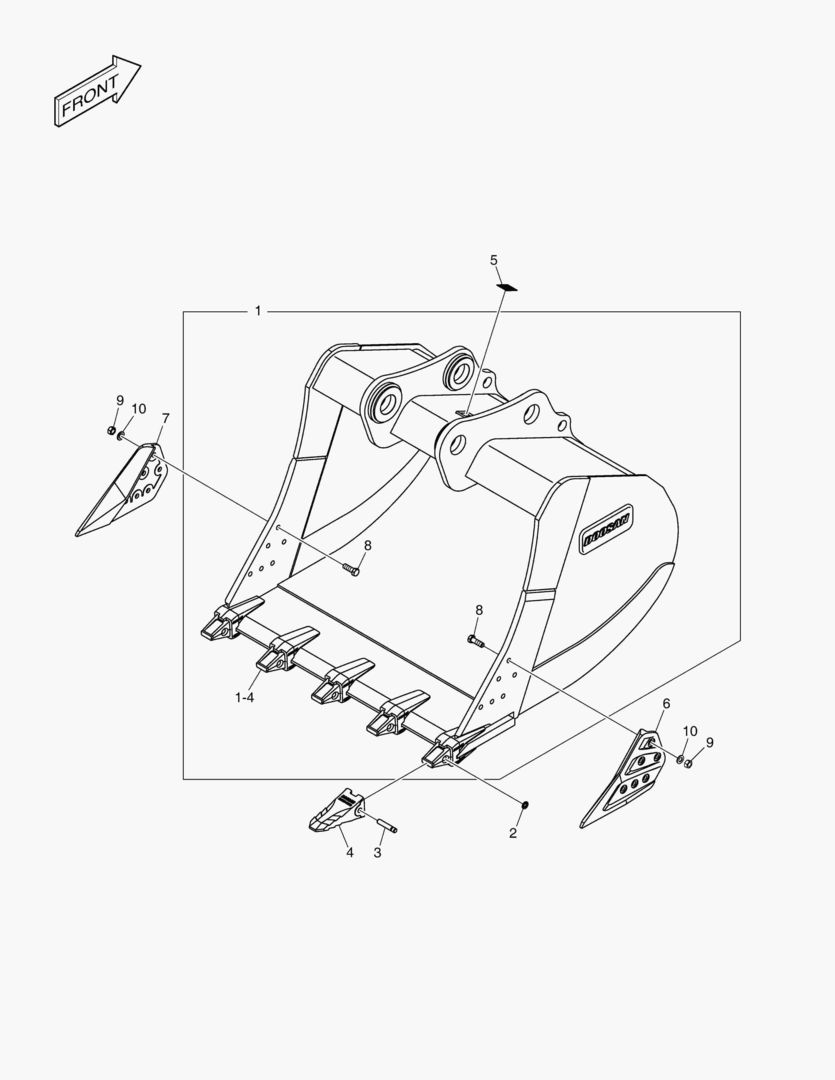 6850 BUCKET ASS`Y - 2.47mВі - H CLASS