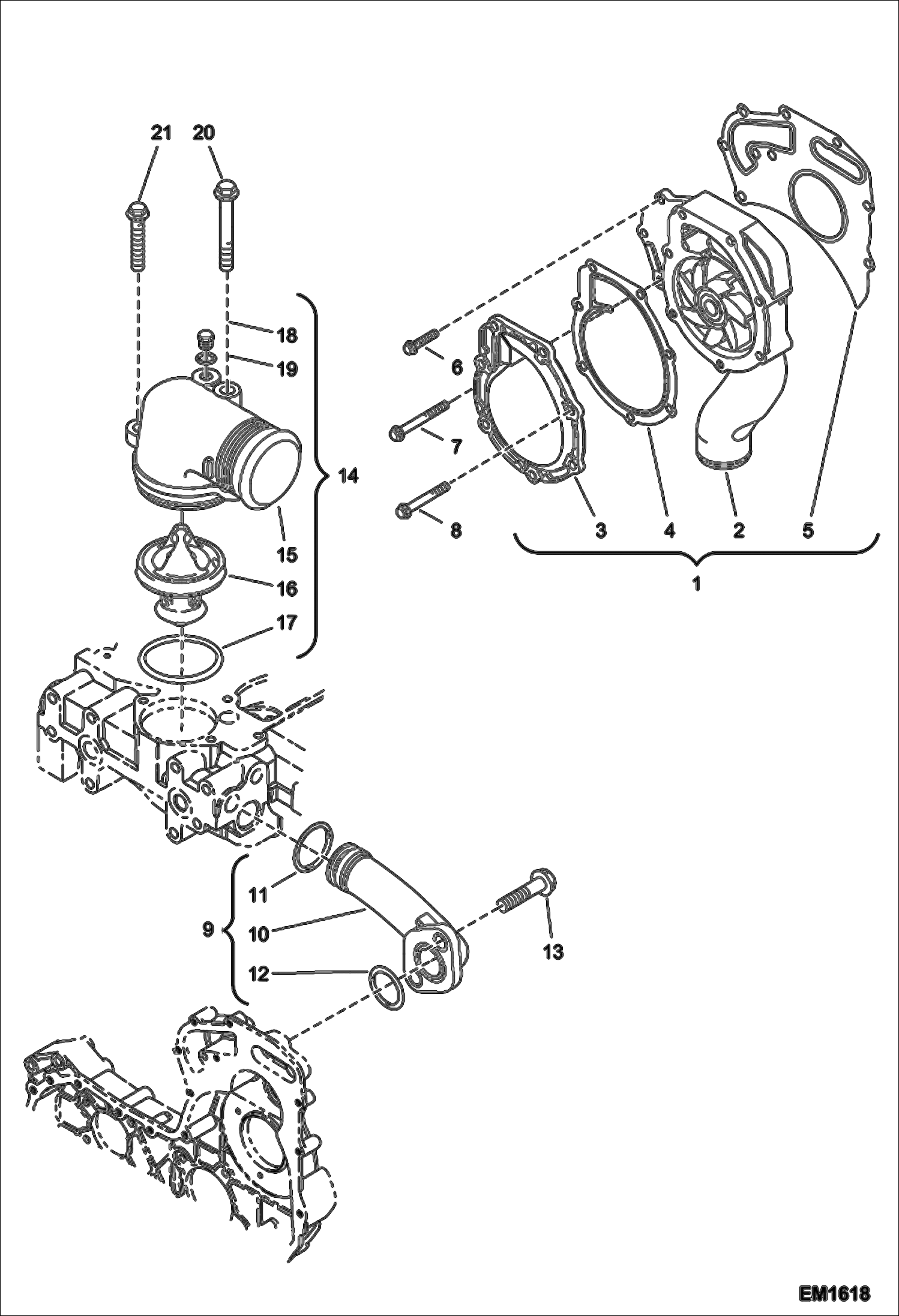 ВОДЯНАЯ ПОМПА И ТЕРМОСТАТ