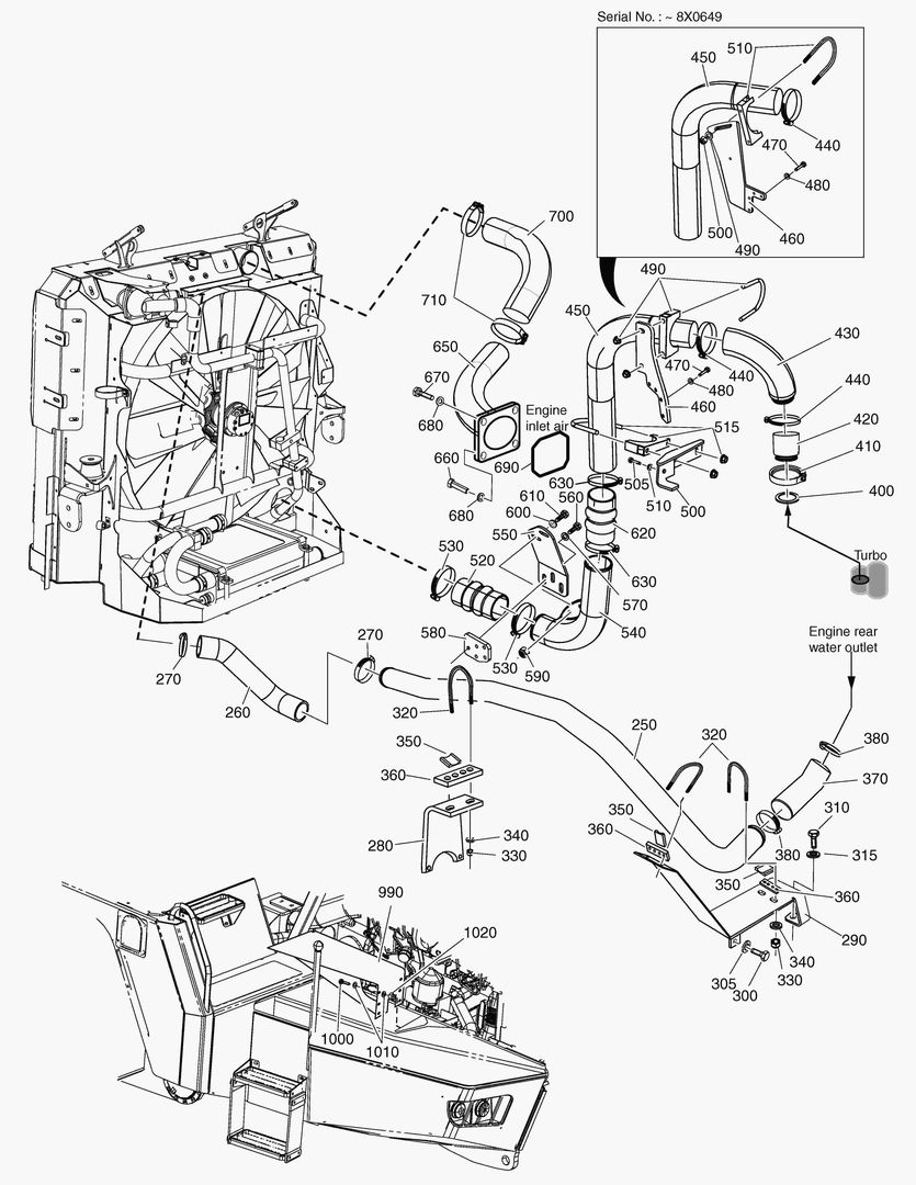 G010-10 PIPES FOR CHARGE AIR COOLER