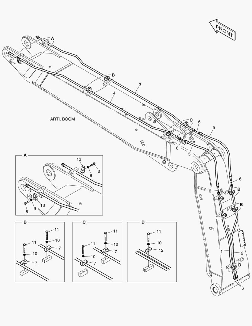 ТРУБОПРОВОД СТРЕЛЫ С ИЗМЕНЯЕМОЙ ГЕОМЕТРИЕЙ - ВРАЩАЮЩИЙСЯ