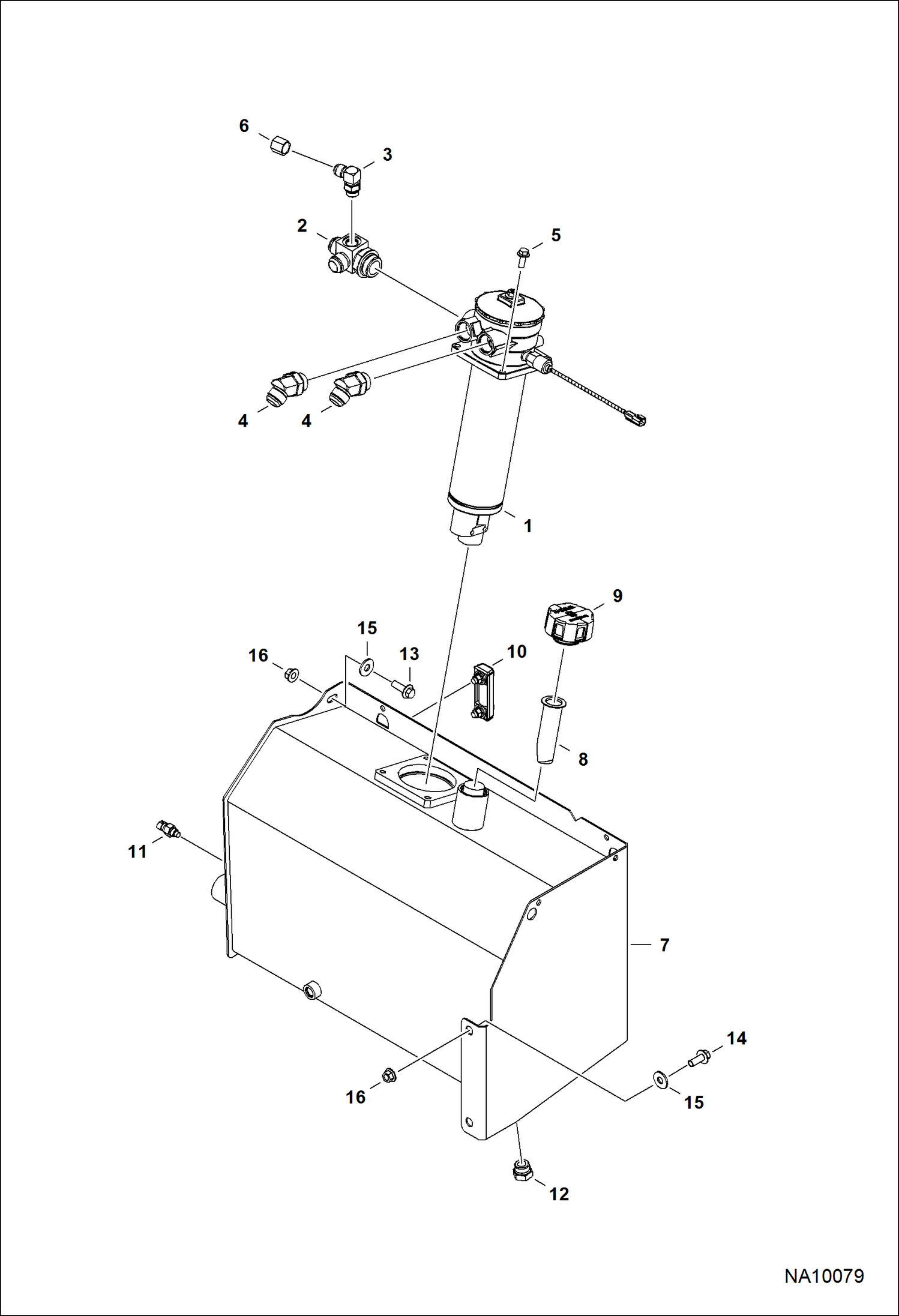 СХЕМА ГИДРАВЛИЧЕСКОЙ СИСТЕМЫ (БАК И ФИЛЬТР)