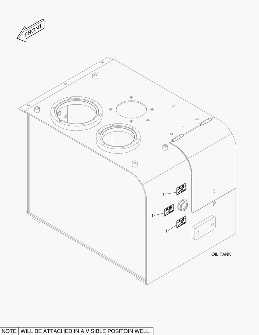 4310 DECAL - OIL CHECK (STANDARD TEMPERATURE)