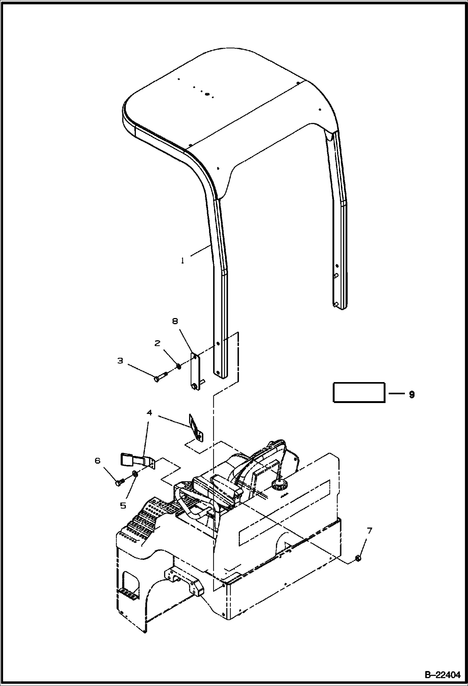 СИСТЕМА ЗАЩИТЫ ПРИ ОПРОКИДЫВАНИИ (ROPS) НА КРЫШЕ НАД СИДЕНЬЕМ ВОДИТЕЛЯ (ОПЦИЯ)