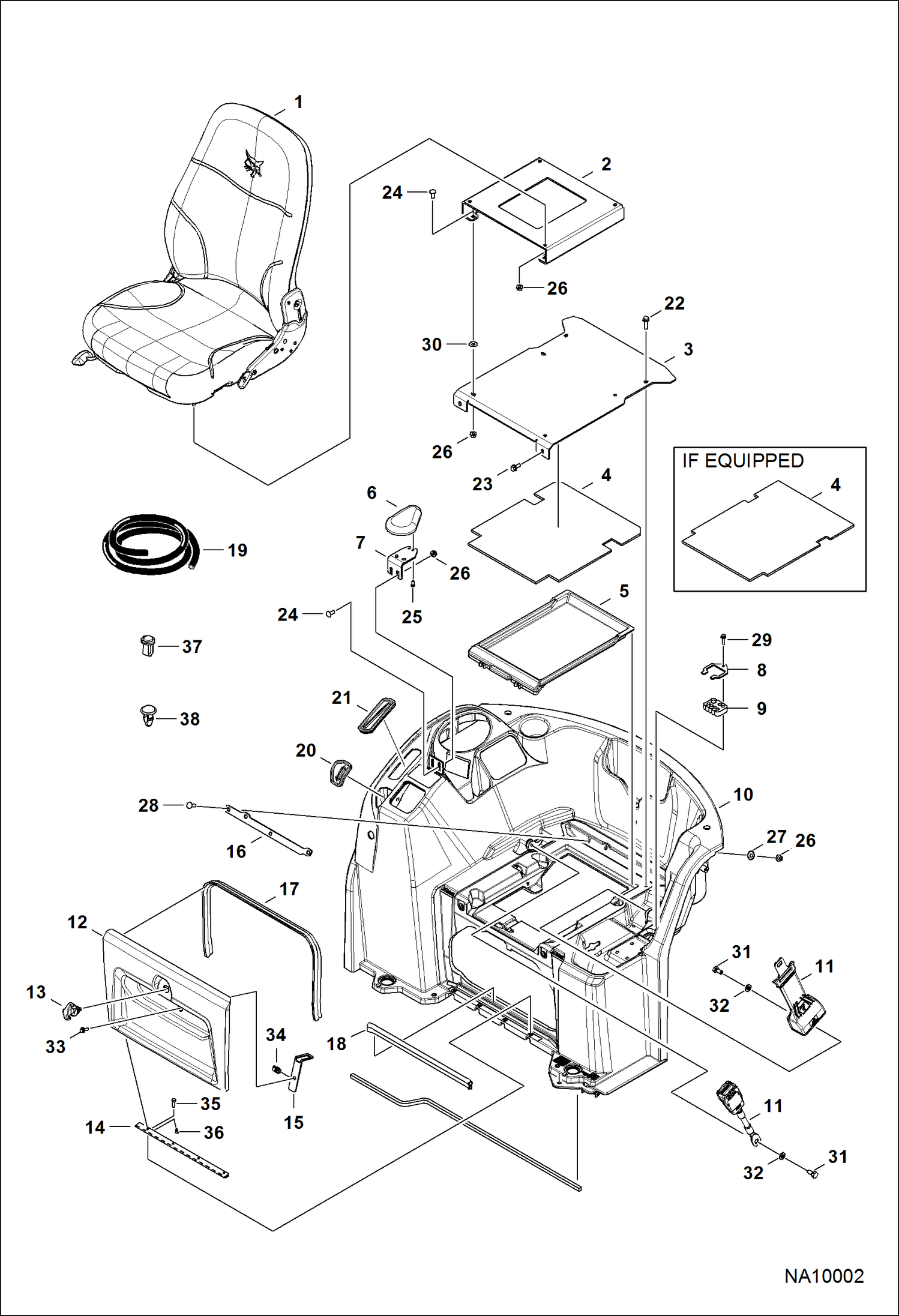 КАБИНА ВОДИТЕЛЯ (ПРАВОСТОРОНЯЯ КОНСОЛЬ) (СИДЕНИЕ) (РЕМЕНЬ БЕЗОПАСНОСТИ)