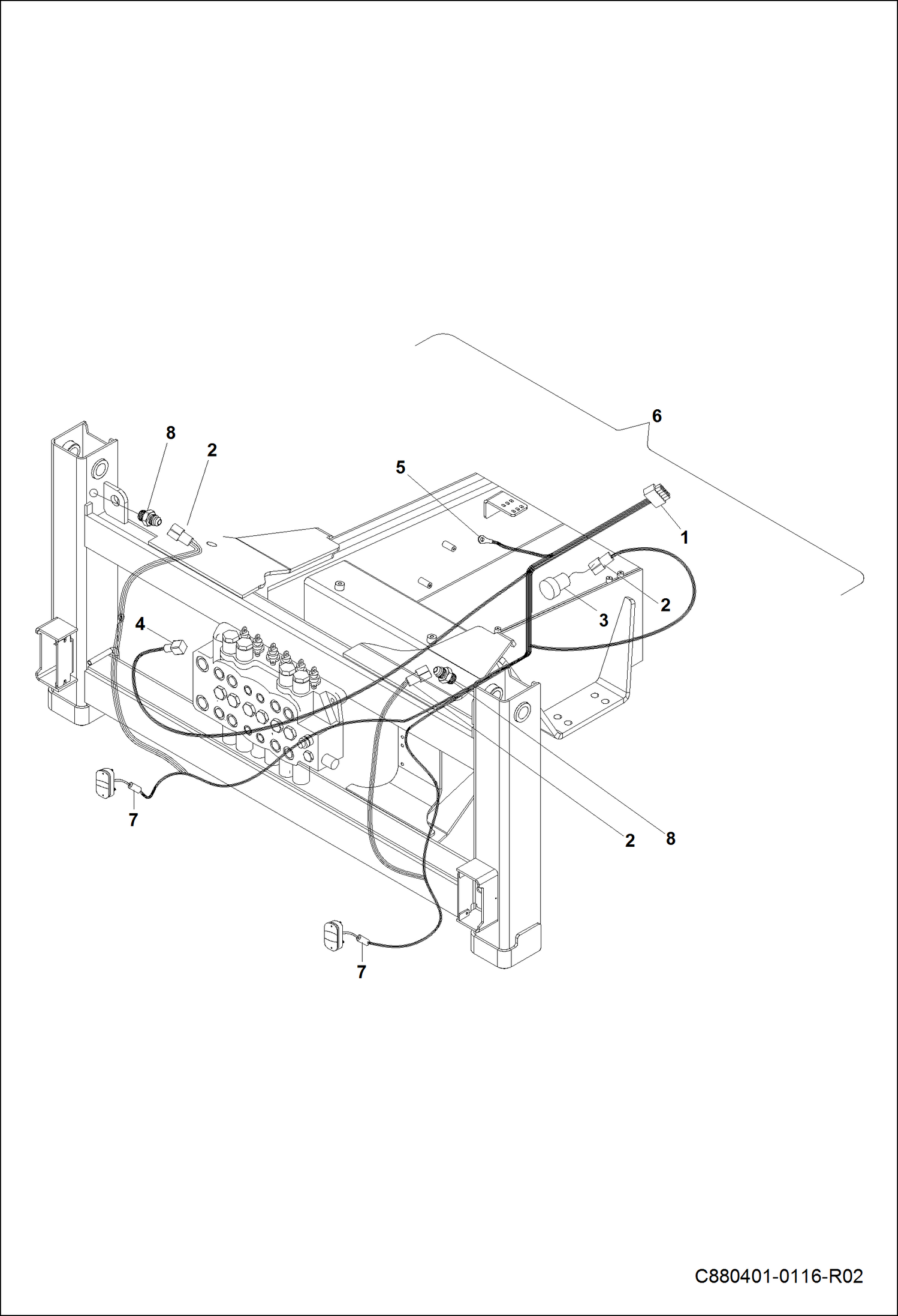 ЭЛЕКТРИЧЕСКАЯ ЦЕПЬ ОБРАТНОЙ ЛОПАТЫ В СБОРЕ