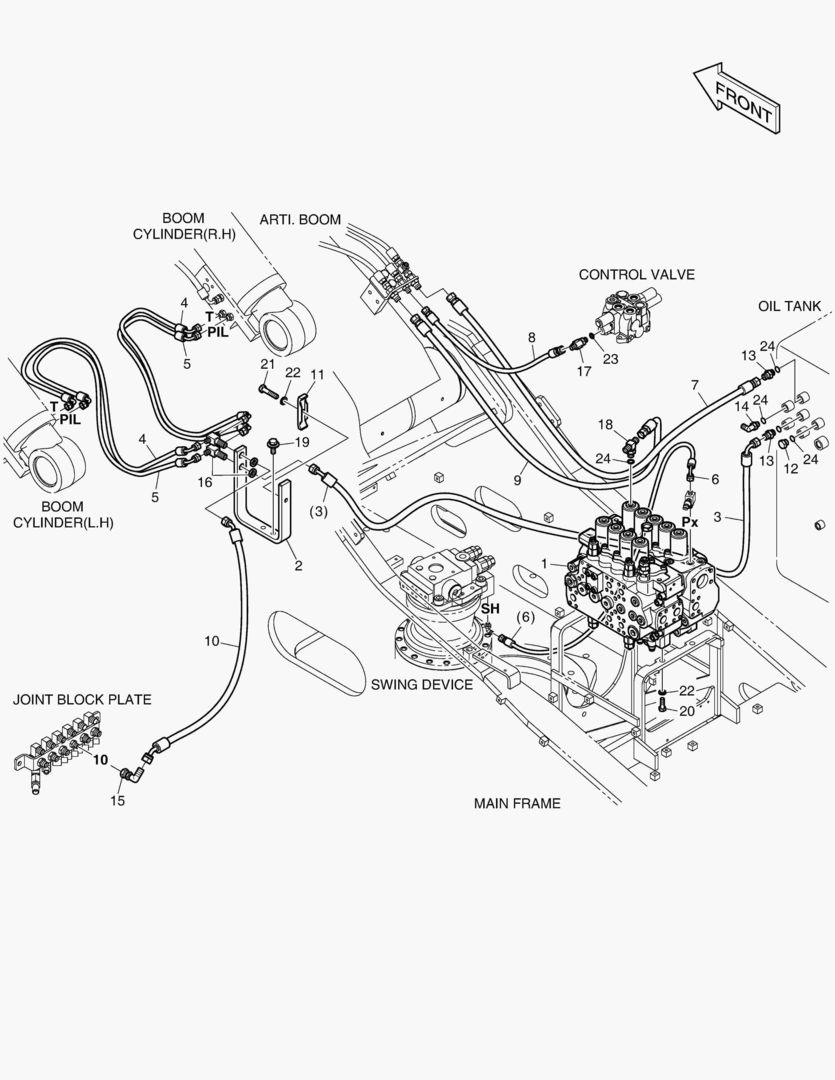 ТРУБОПРОВОД СЕРВОУПРАВЛЕНИЯ - ГИДРОЗАМОК(ШАРНИРНЫЙ)