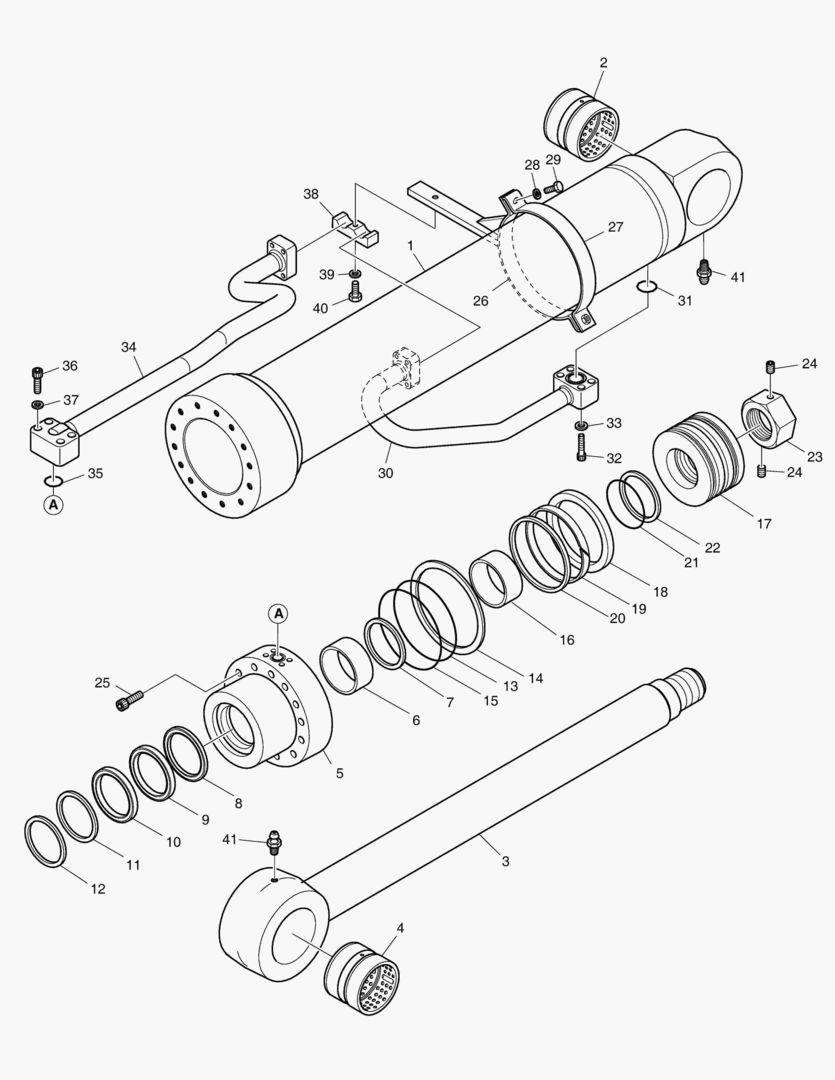 Схема ЦИЛИНДР СТРЕЛЫ - ЛЕВОСТОРОННИЙ