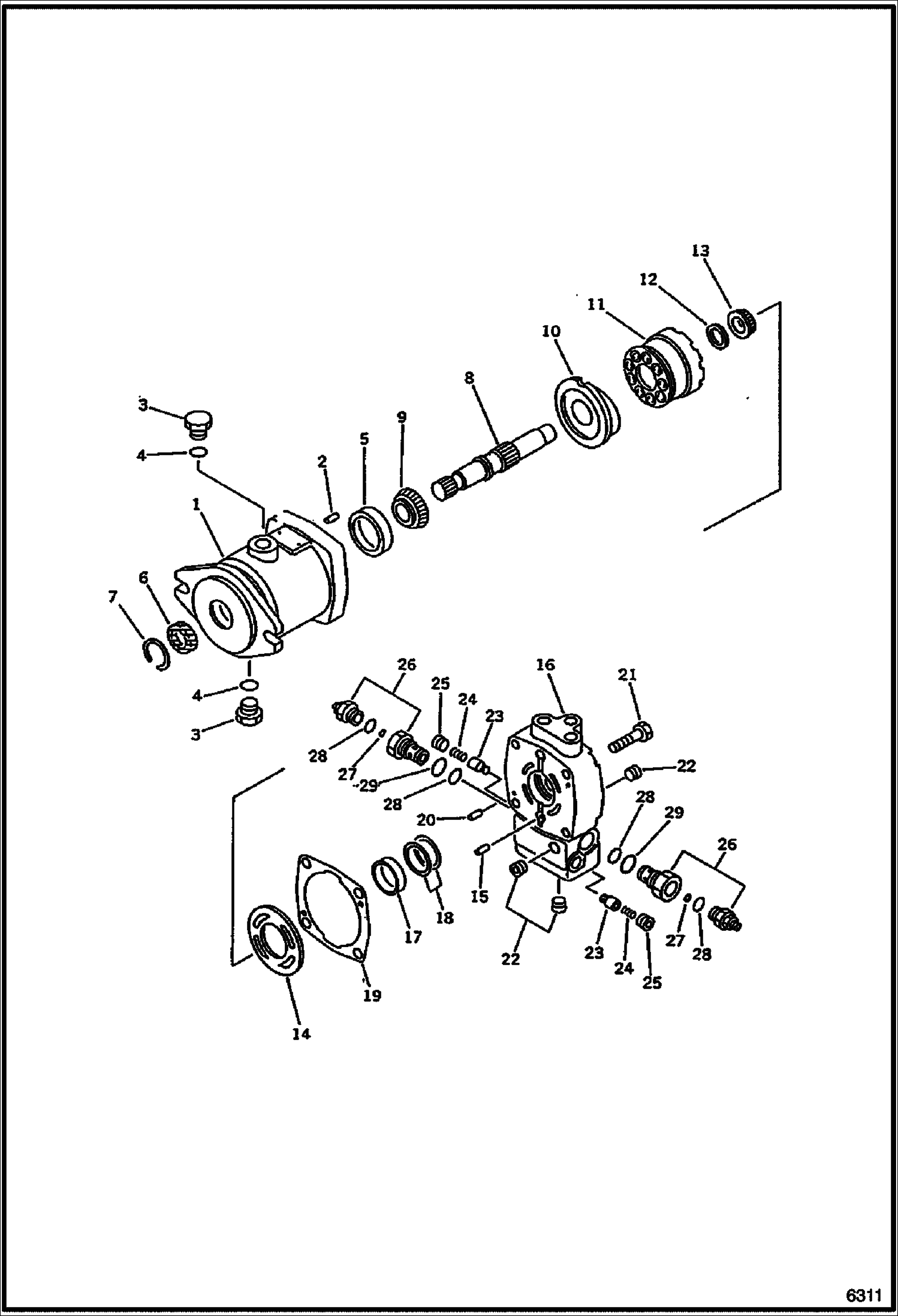 ГИДРОМОТОР ПОВОРОТА ПЛАТФОРМЫ