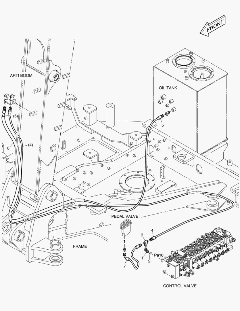 ТРУБОПРОВОД СЕРВОУПРАВЛЕНИЯ - ГИДРОЗАМОК(ШАРНИРНЫЙ)