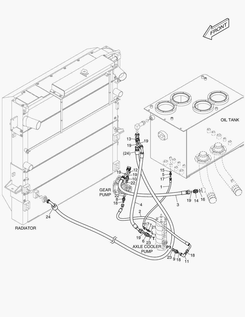 1403 OIL COOLER PIPING - AXLE(2)