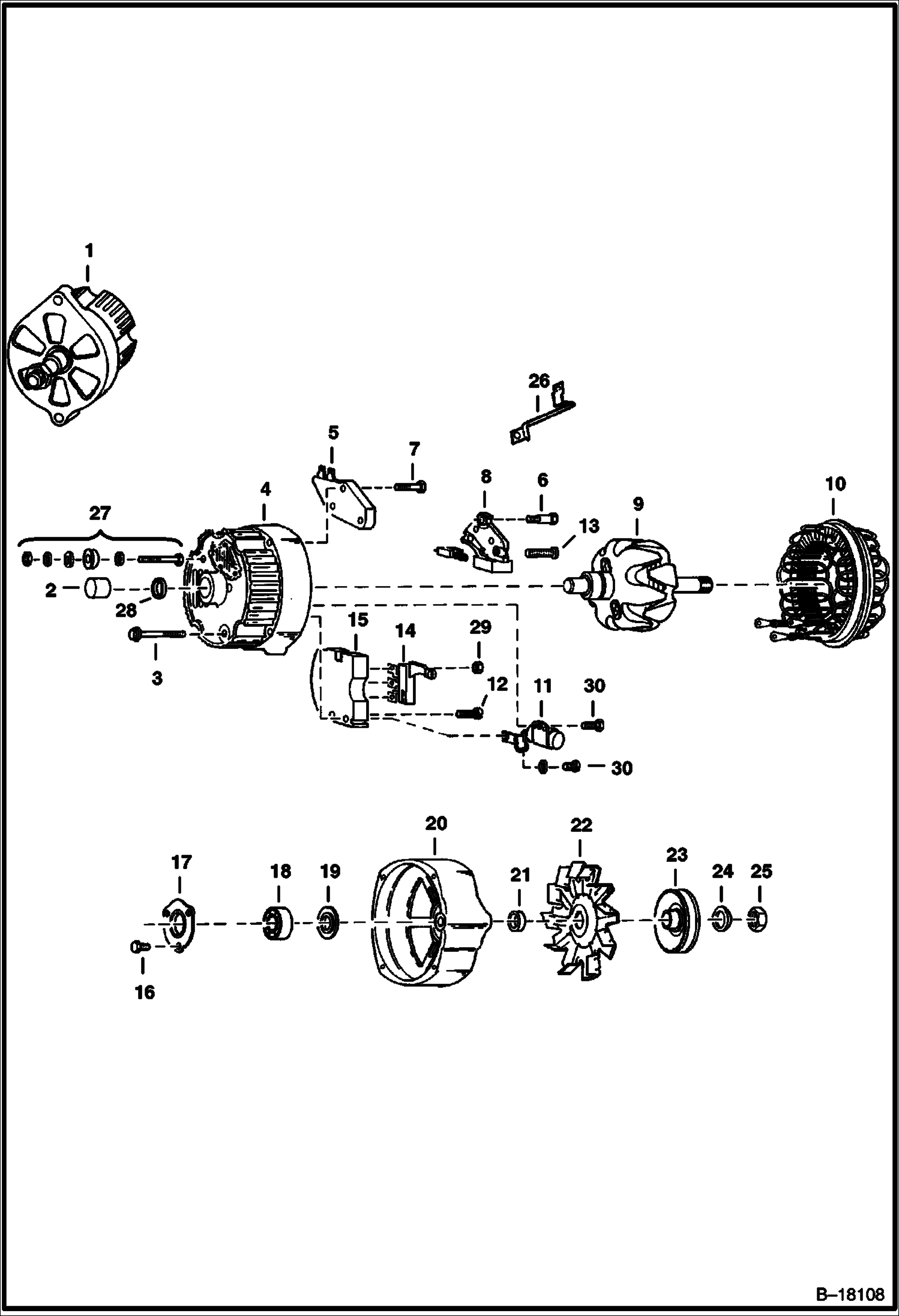 ГЕНЕРАТОР ПЕРЕМЕННОГО ТОКА (DELCO 1102920) (ОТКРЫТЫЙ)