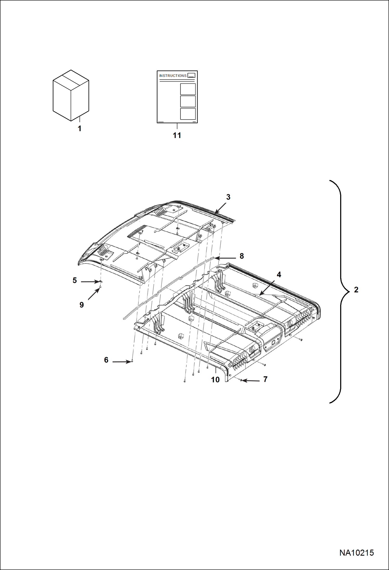 Схема XL КОМПЛЕКТ СПОРТИВНОЙ КРЫШИ