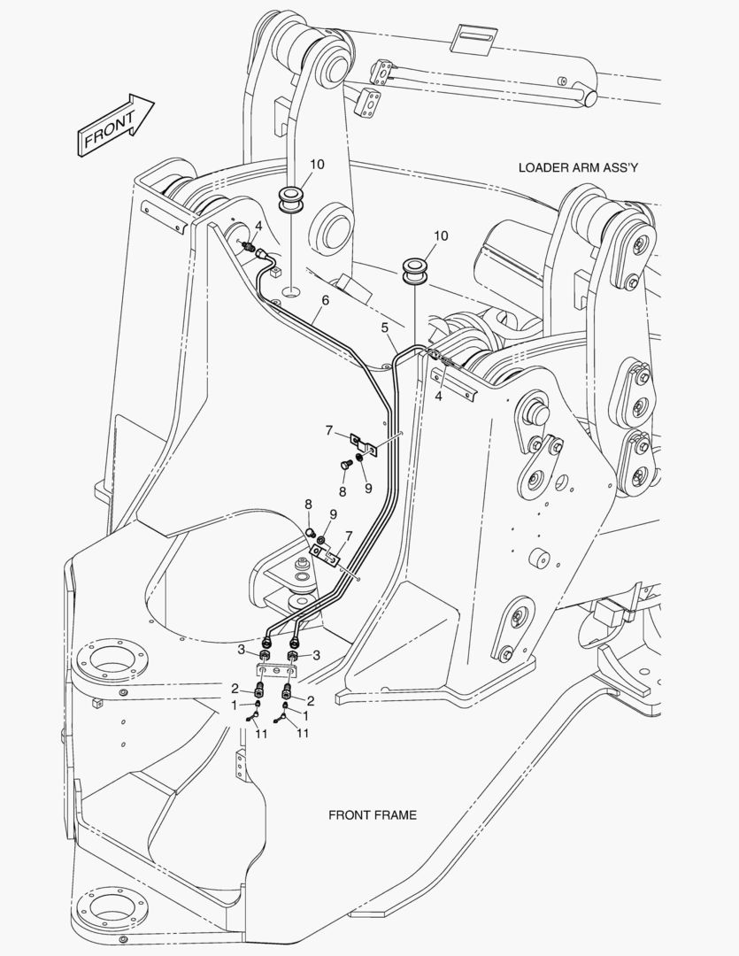 ПЕРЕДНИЙ ТРУБОПРОВОД СМАЗОЧНОЙ СИСТЕМЫ