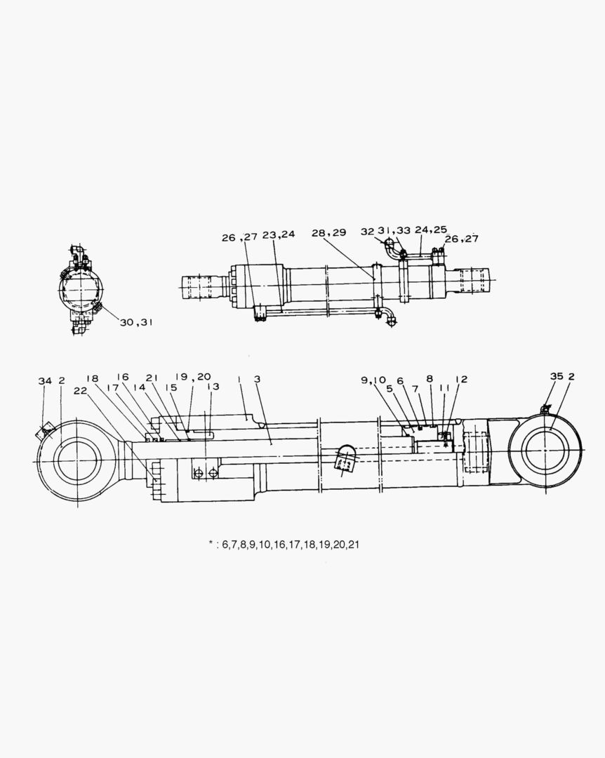ЦИЛИНДР КОВША-6.2 м РУКОЯТЬ