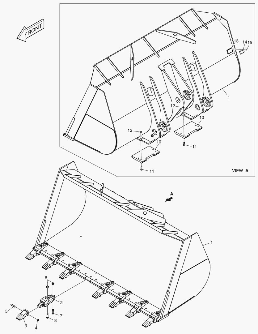 5661 BUCKET - 5.4гЋҐ TOOTH 3404mm(WC) [10121~]