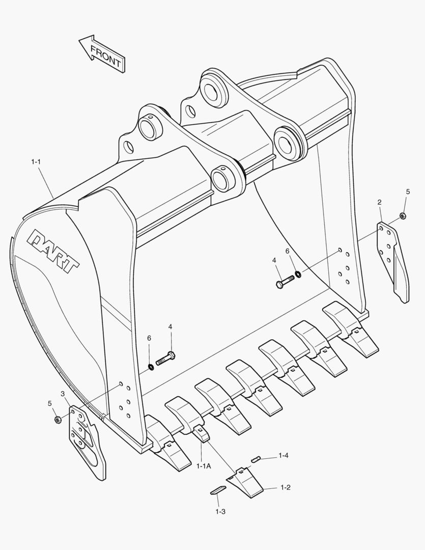 6580 BUCKET-1.313гЋҐ(63`)-VERTICAL PIN