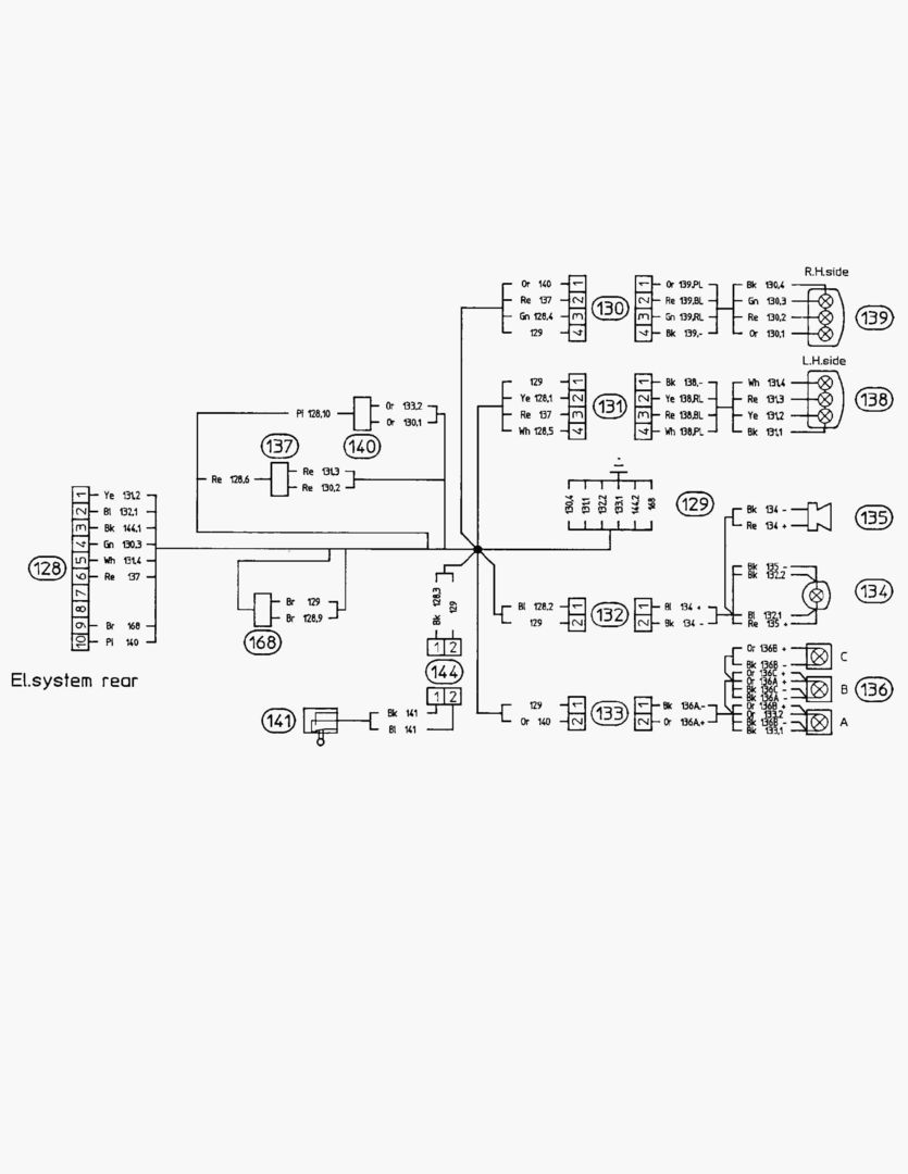 G062-35 ELECTRICAL SYSTEM; REAR FRAME