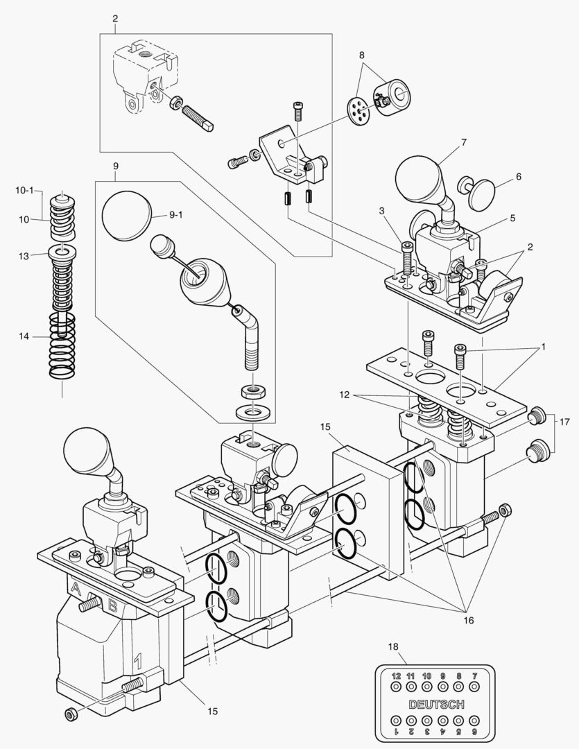 РЕМОНТНЫЙ КЛАПАН - 3 SP + 3 РЫЧАГА (P ТИП)