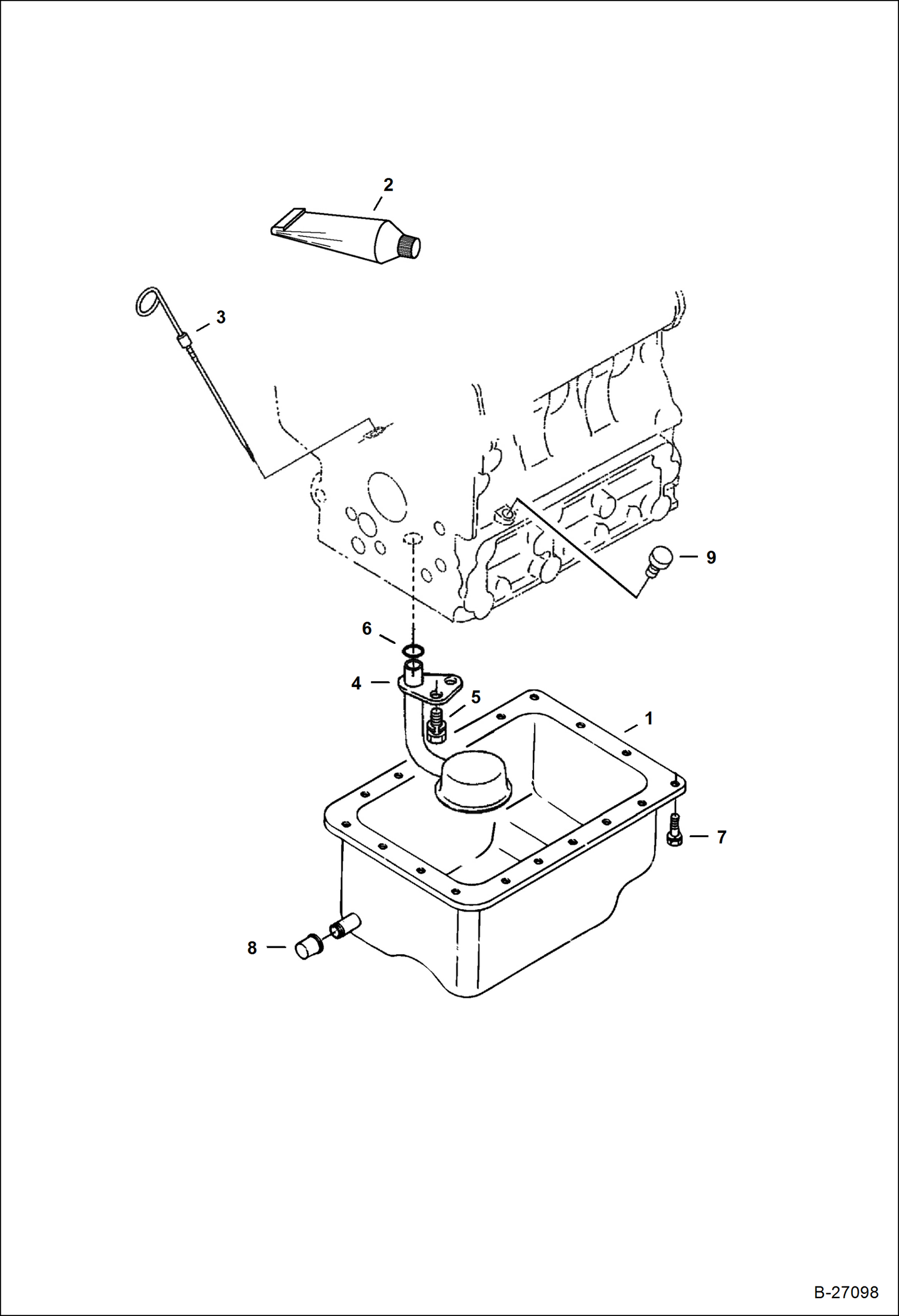 Схема ПОДДОН КАРТЕРА (KUBOTA D722)