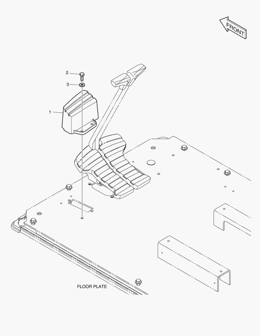 ПОДСТАВКА ДЛЯ НОГ - ЛЕВОСТОРОННИЙ