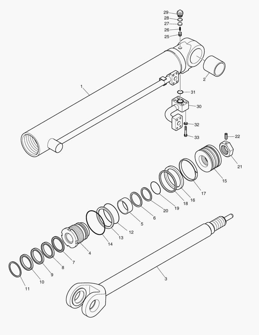 ЦИЛИНДР КОВША - ПРАВОСТОРОННИЙ