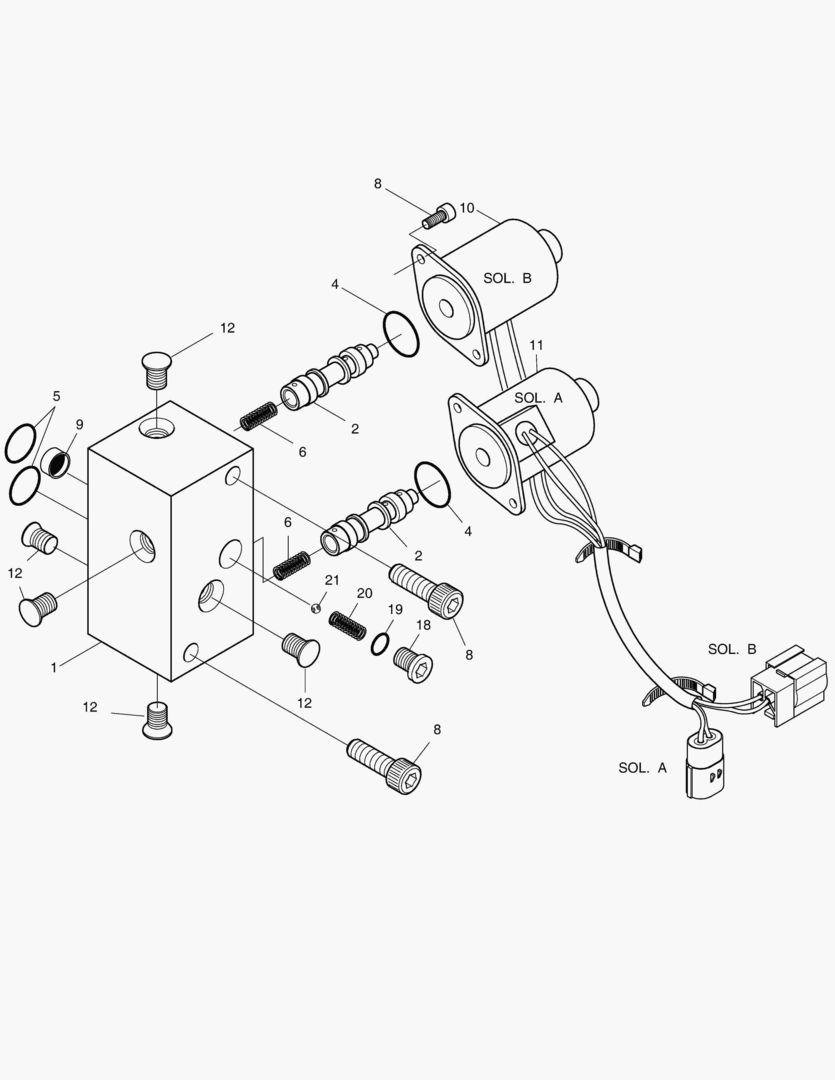 ОСНОВНОЙ НАСОС - СОЛЕНОИДНЫЙ КЛАПАН