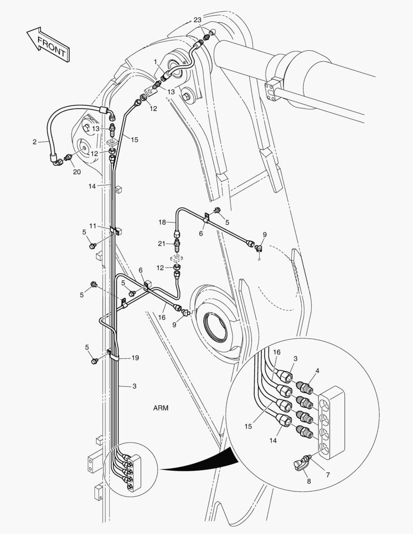 ТРУБОПРОВОД СМАЗОЧНОЙ СИСТЕМЫ - РУКОЯТЬ 2.6 м
