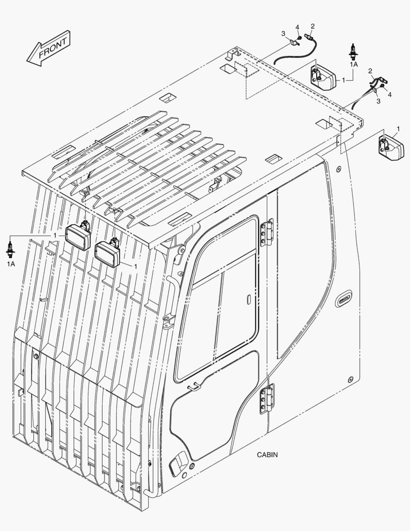 РАБОЧАЯ ФАРА - 6 ЛАМПЫ(КОЖУХ)