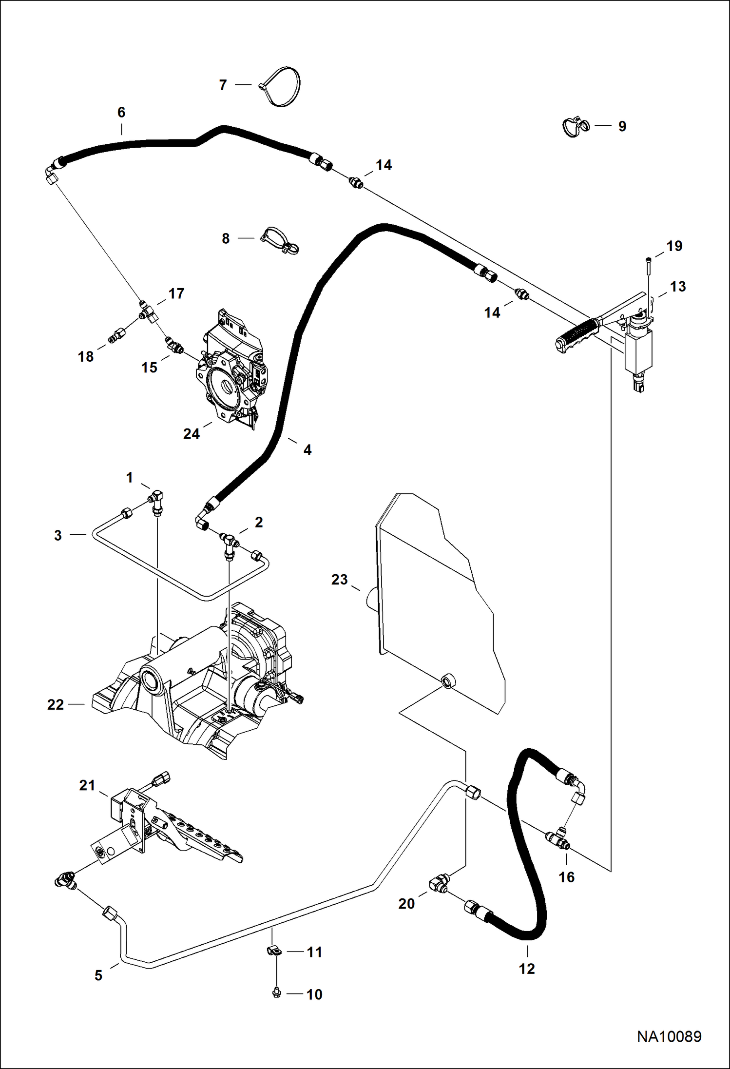 СХЕМА ГИДРАВЛИЧЕСКОЙ СИСТЕМЫ (СТОЯНОЧНЫЙ ТОРМОЗ)