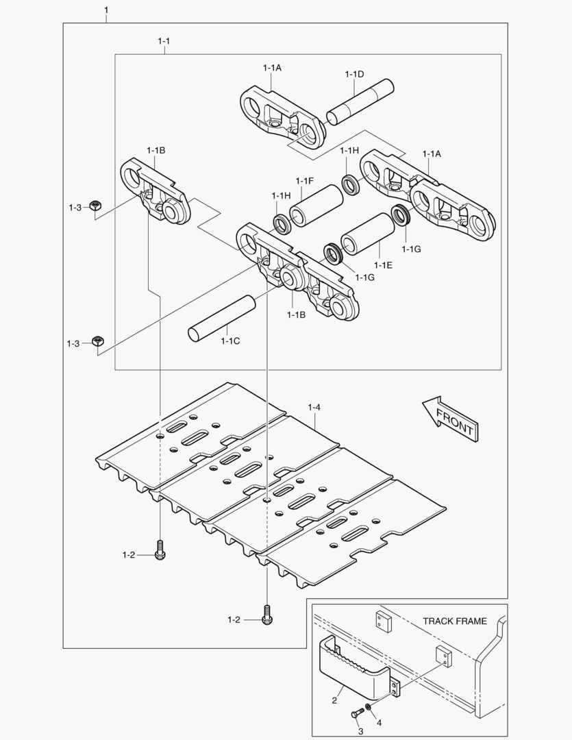 2250 TRACK SHOE ASS`Y - 600G(DX160LC-3)