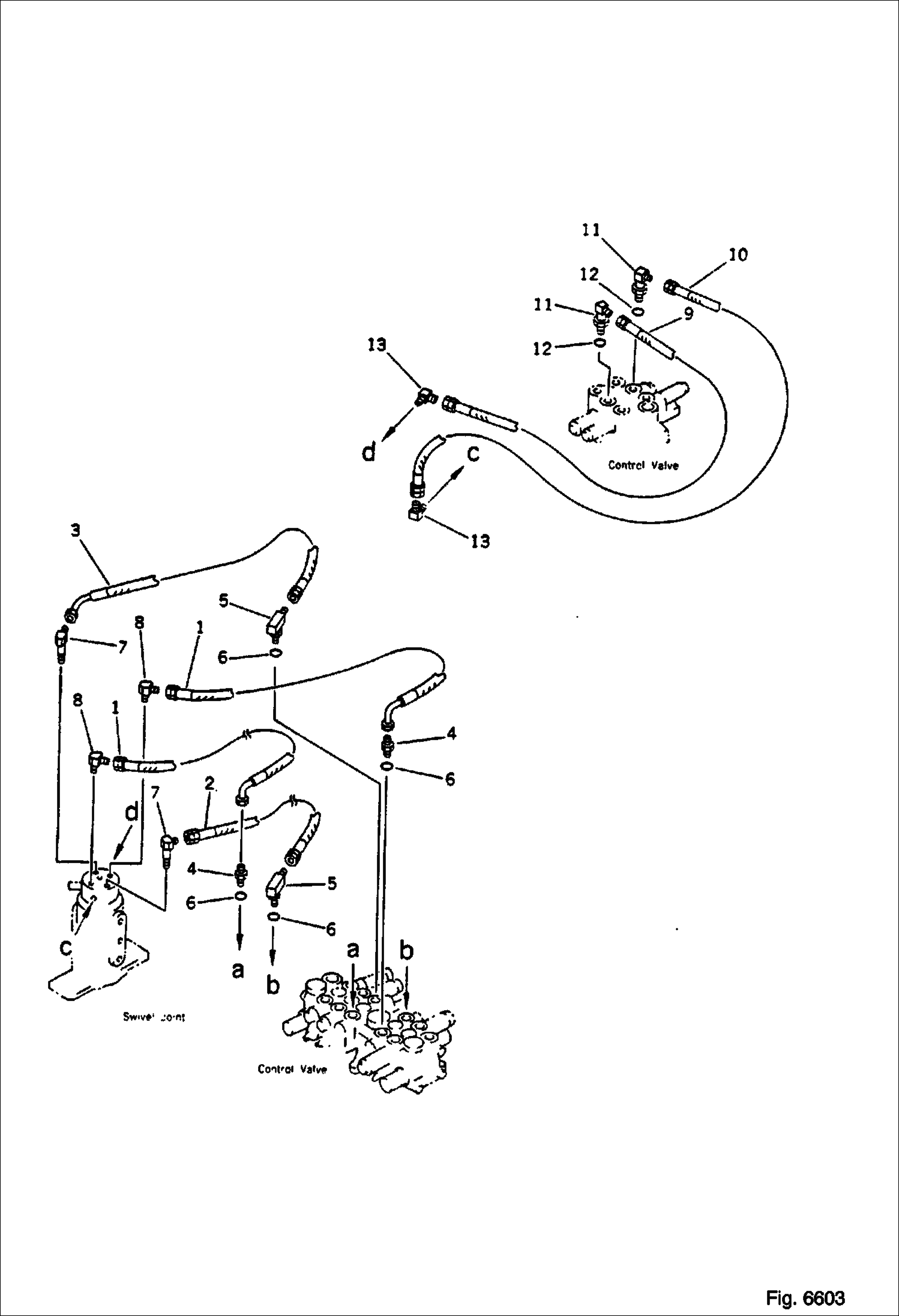 Схема ТРУБОПРОВОД ГИДРАВЛИЧЕСКОЙ СИСТЕМЫ ( ХОД И ЛИНИЯ ОТВАЛОВ )