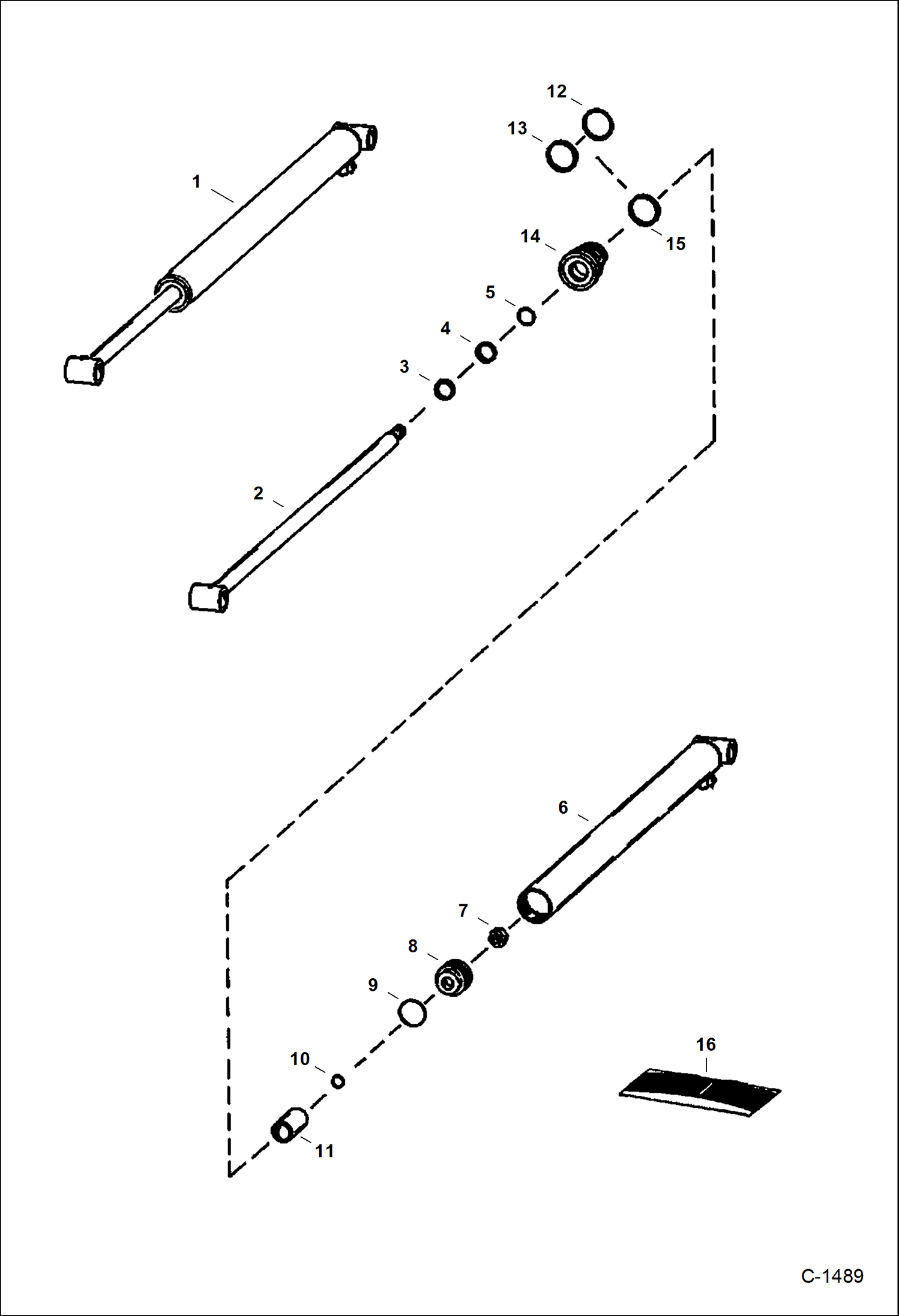 ГИДРОЦИЛИНДР ПОДЪЕМА (С ПРИВАРЕННОЙ ТРУБКОЙ)