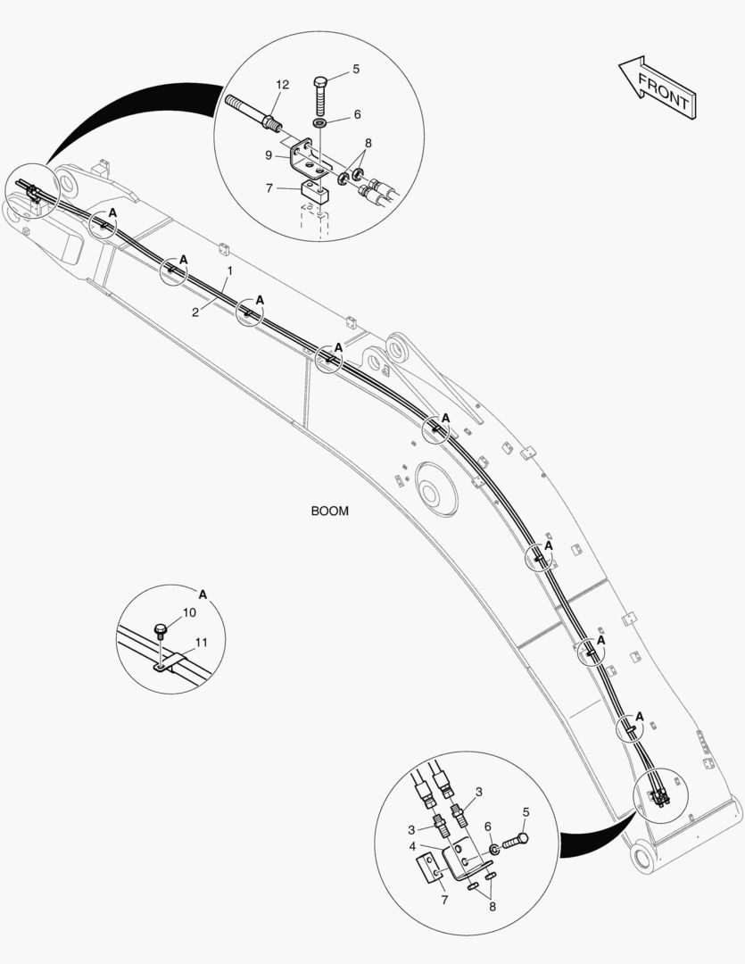 6460 BOOM PIPING - QUICK CLAMP