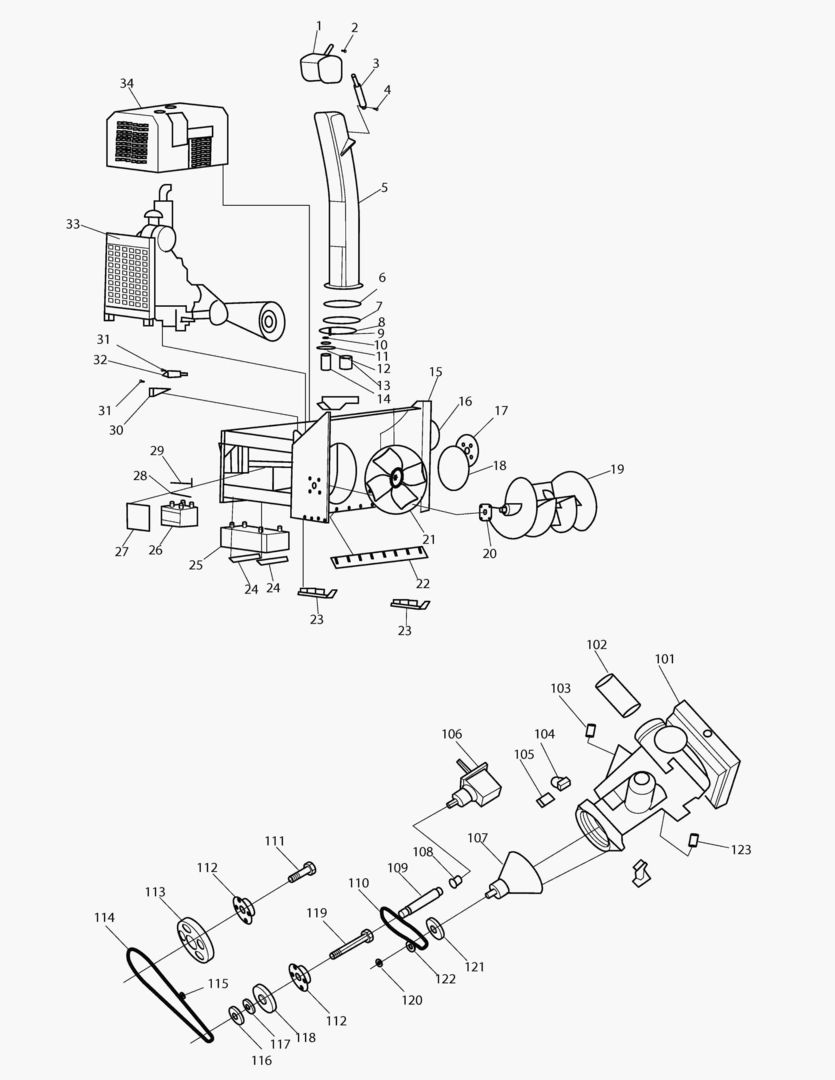 5590 SNOW BLOWER-SELF POWERED&SINGLE SHAFT [10577~]