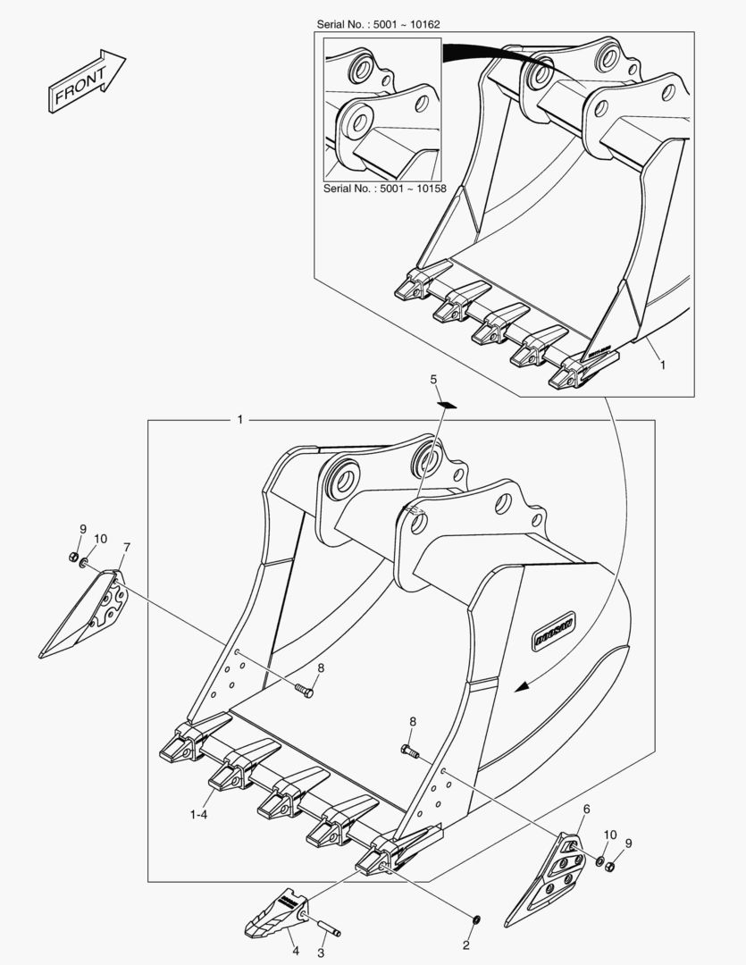 7550 BUCKET ASSВґY - 1.66mВі - H CLASS