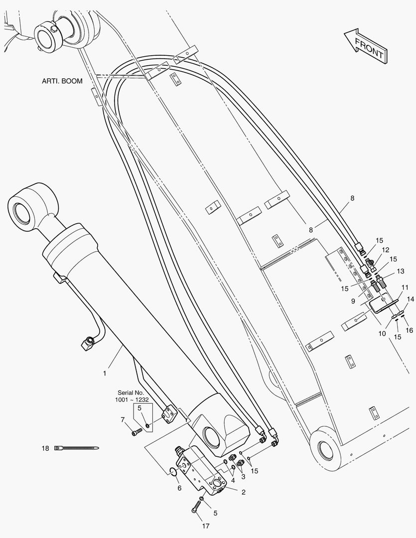 ТРУБОПРОВОД ШАРНИРНОЙ СТРЕЛЫ - ШАРНИРНЫЙ ЗАПОР