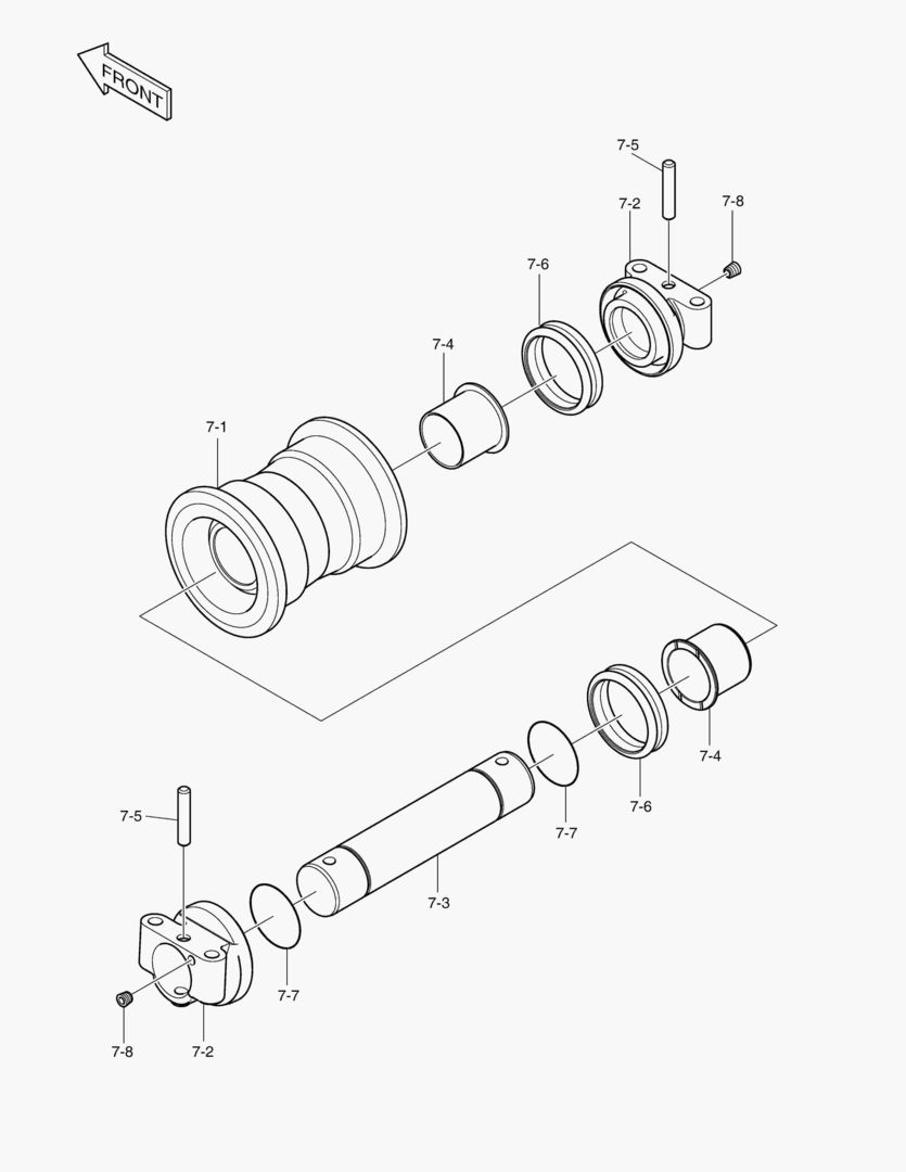 2155 LOWER ROLLER - DX140LCA
