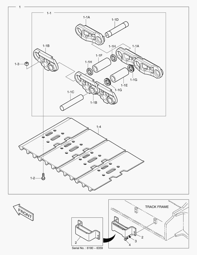 6281 TRACK SHOE ASS`Y - 800G [6180~]