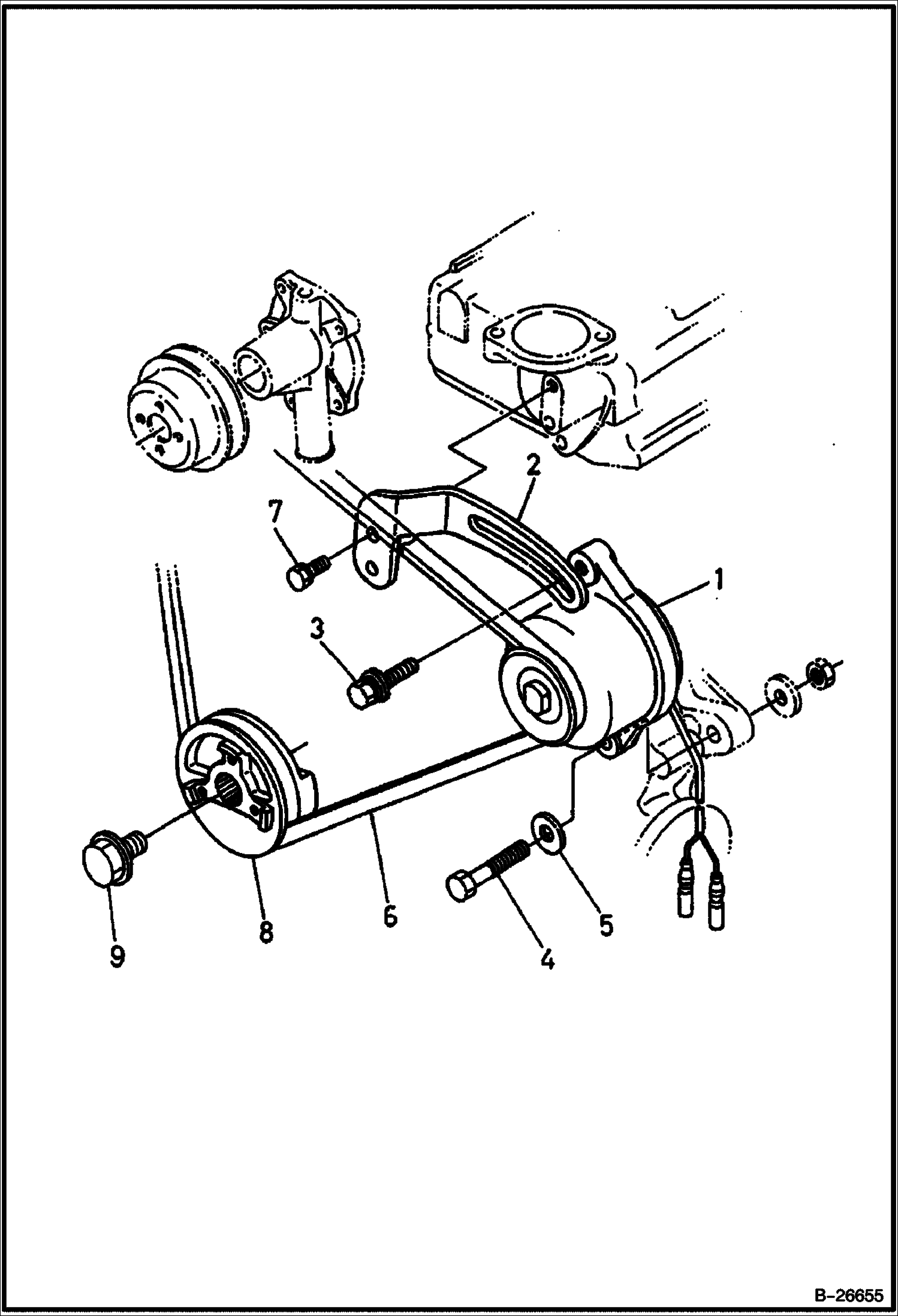 Схема ГЕНЕРАТОР ПЕРЕМЕННОГО ТОКА И ШКИВ