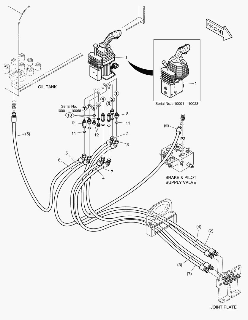 ТРУБОПРОВОД СЕРВОУПРАВЛЕНИЯ - 2 КАТУШКИ