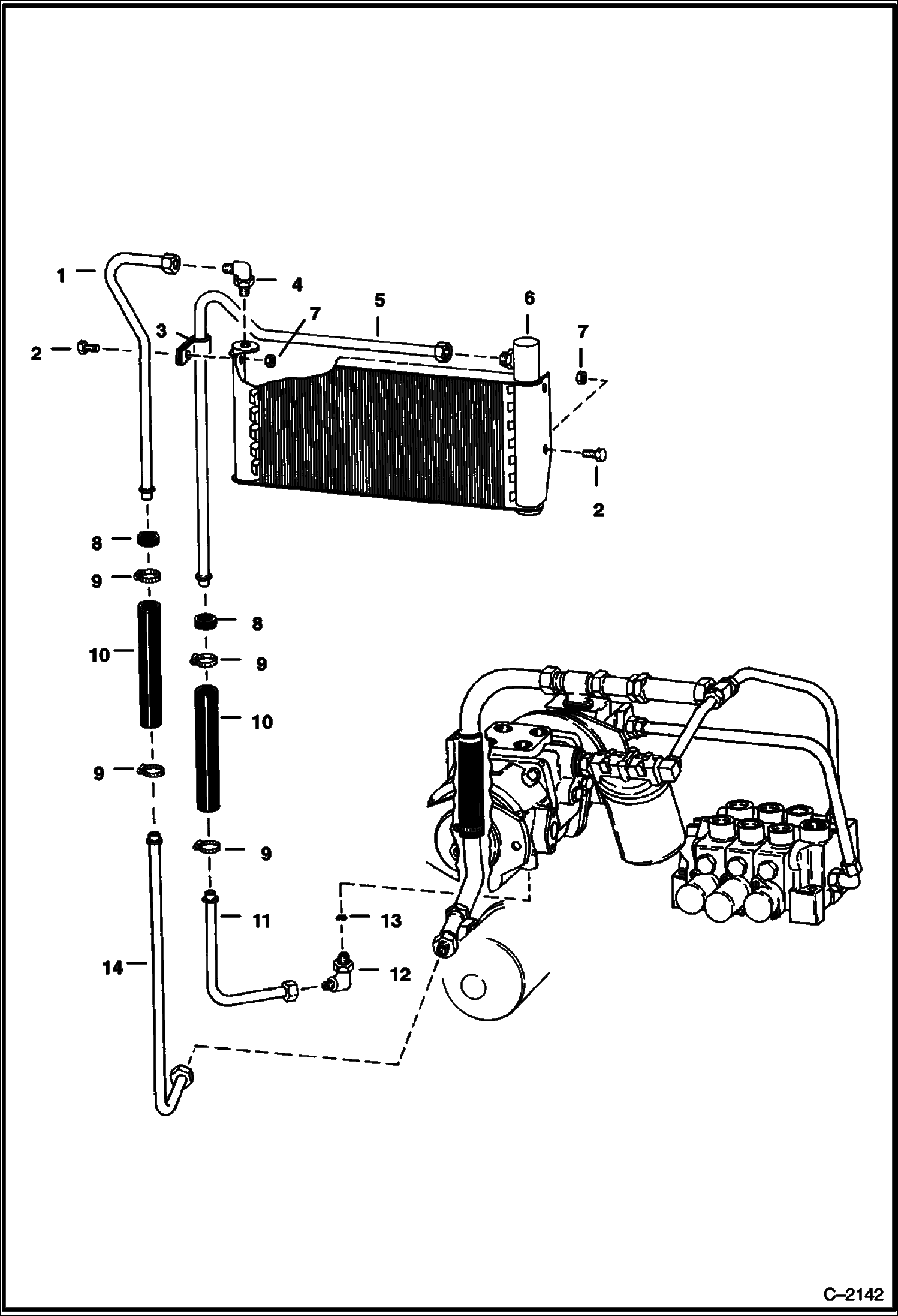 СХЕМА ОХЛАДИТЕЛЯ ГИДРОСТАТИЧЕСКОГО МАСЛА