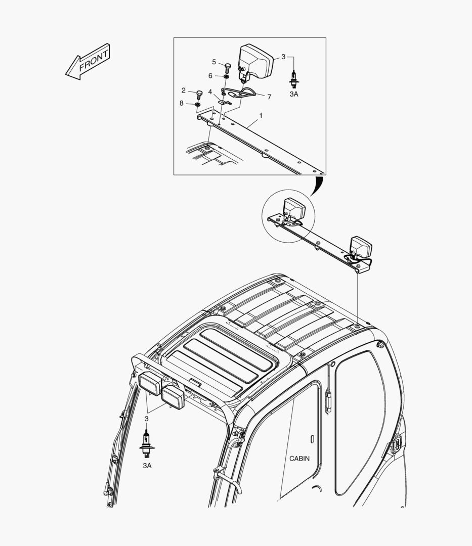 РАБОЧАЯ ФАРА(4-ЛАМПЫ)